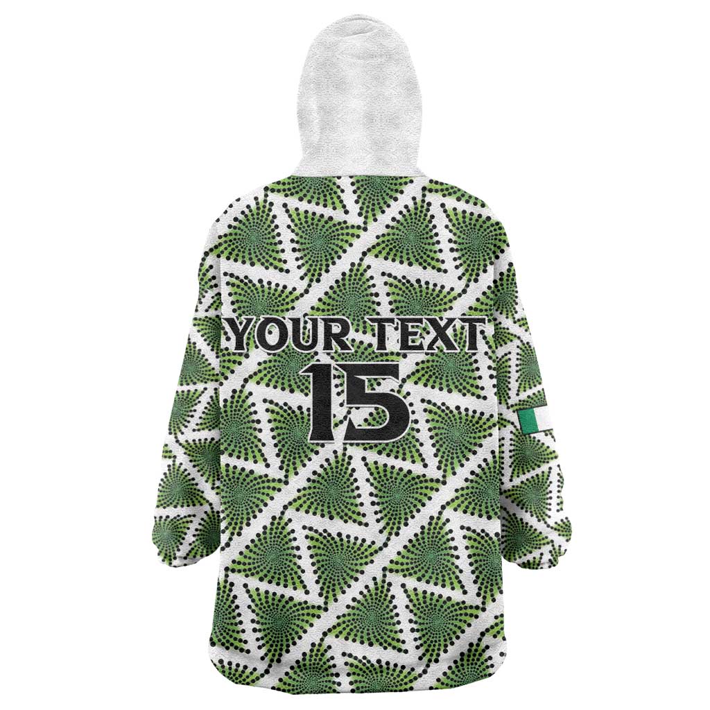 Custom Nigeria Football Wearable Blanket Hoodie Come On Super Eagles - African Pride