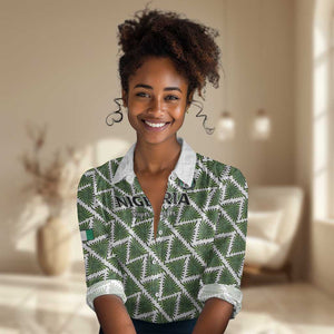 Custom Nigeria Football Women Casual Shirt Come On Super Eagles - African Pride