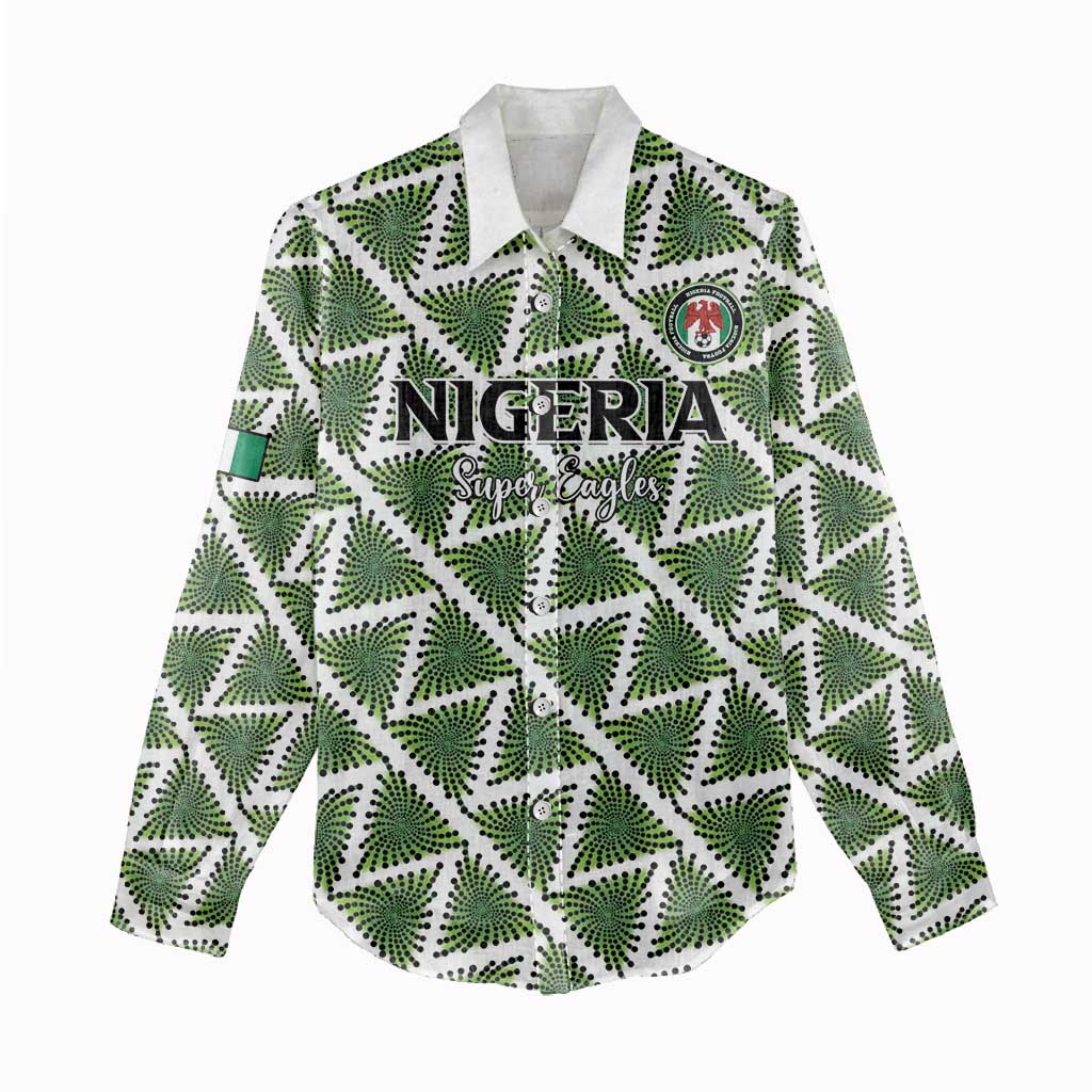 Custom Nigeria Football Women Casual Shirt Come On Super Eagles - African Pride
