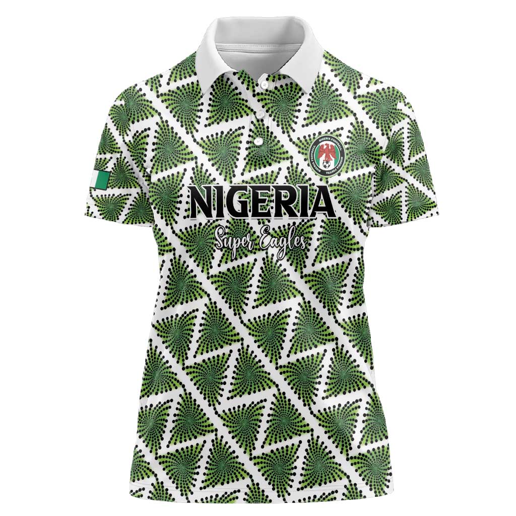 Custom Nigeria Football Women Polo Shirt Come On Super Eagles - African Pride