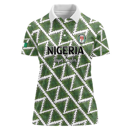 Custom Nigeria Football Women Polo Shirt Come On Super Eagles - African Pride