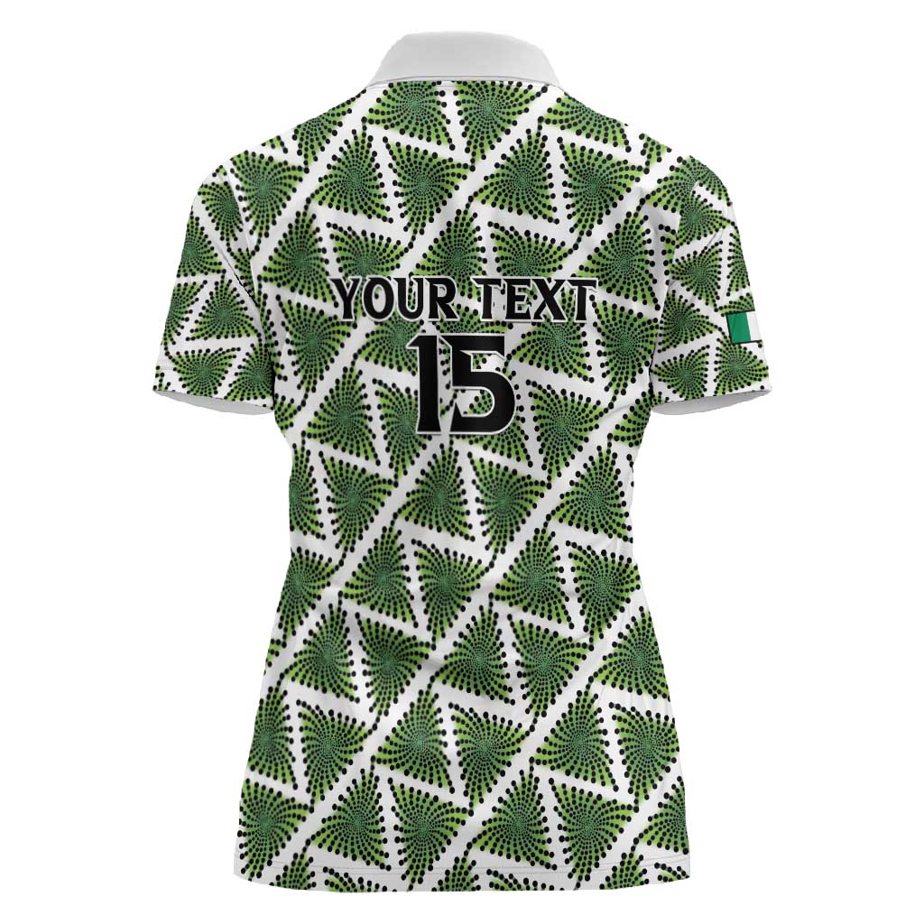 Custom Nigeria Football Women Polo Shirt Come On Super Eagles - African Pride