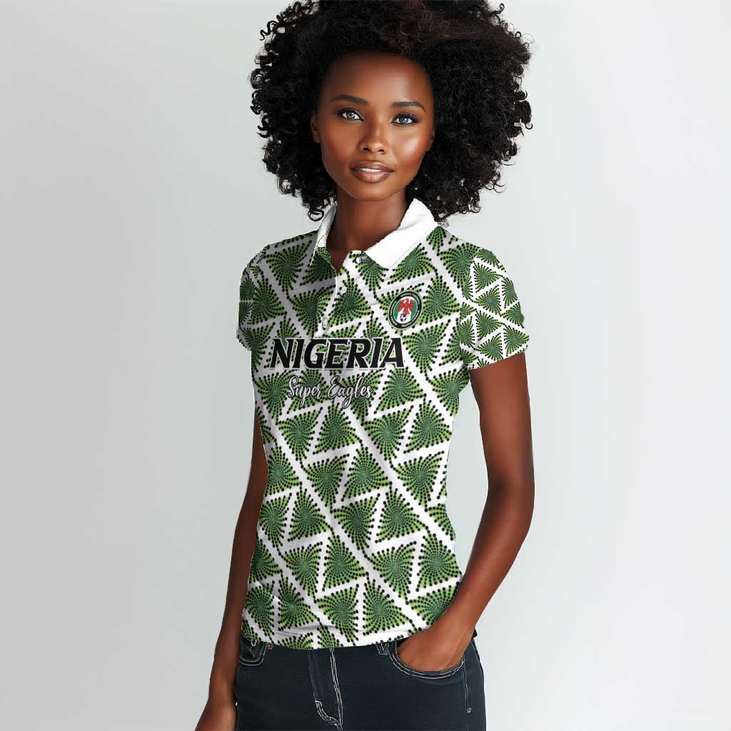 Custom Nigeria Football Women Polo Shirt Come On Super Eagles - African Pride