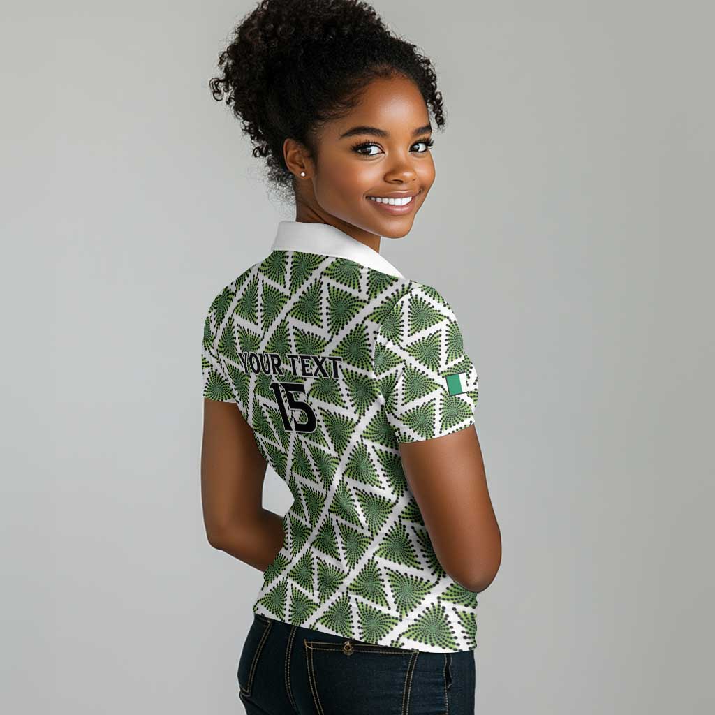 Custom Nigeria Football Women Polo Shirt Come On Super Eagles - African Pride