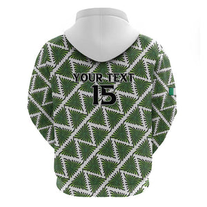 Custom Nigeria Football Zip Hoodie Come On Super Eagles - African Pride