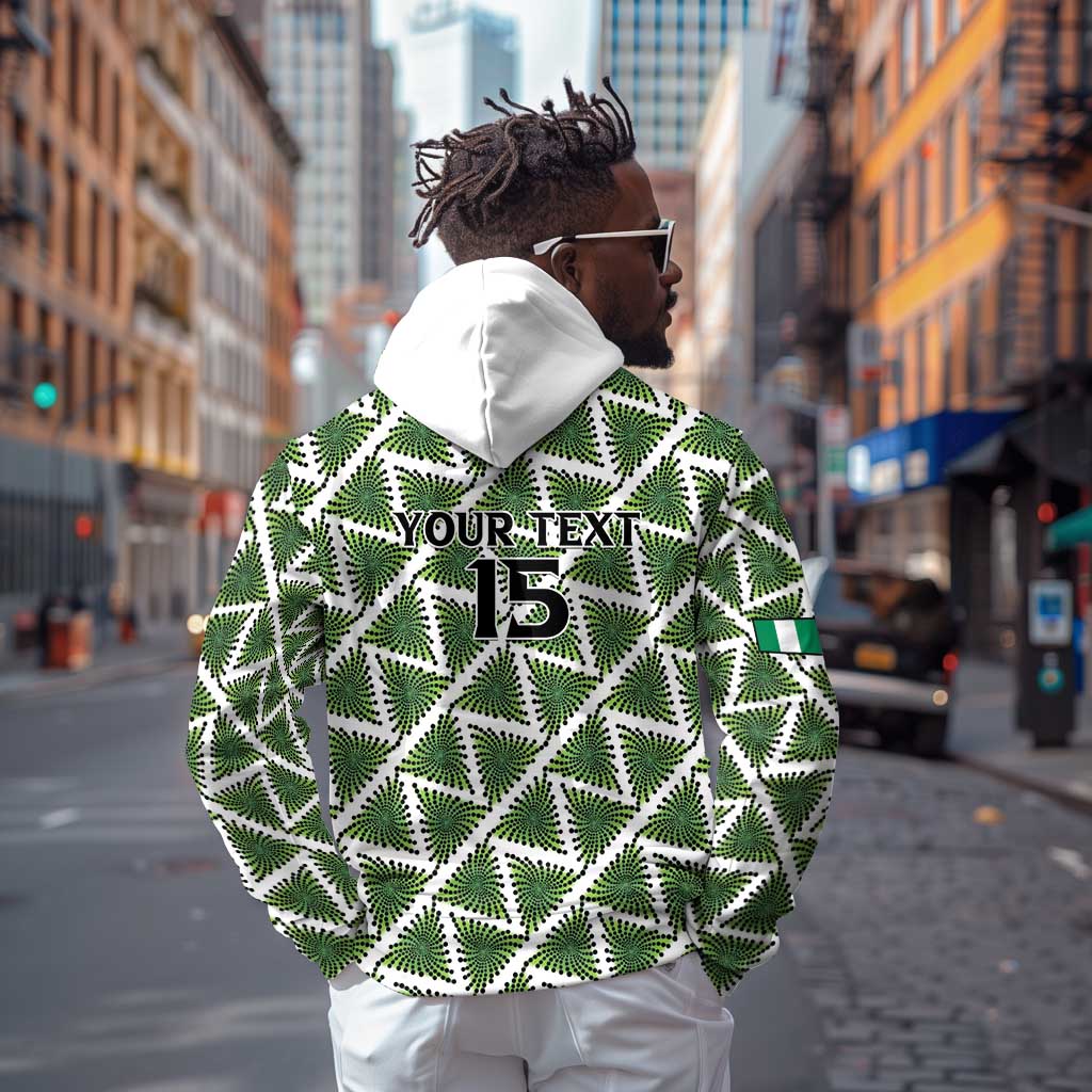 Custom Nigeria Football Zip Hoodie Come On Super Eagles - African Pride