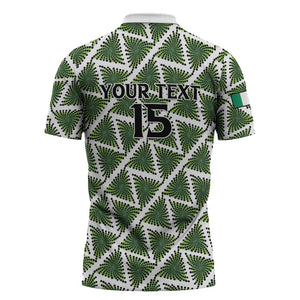 Custom Nigeria Football Zipper Polo Shirt Come On Super Eagles - African Pride