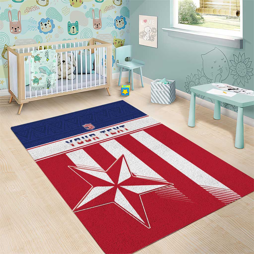 Custom Liberia Football Area Rug Sporty Style