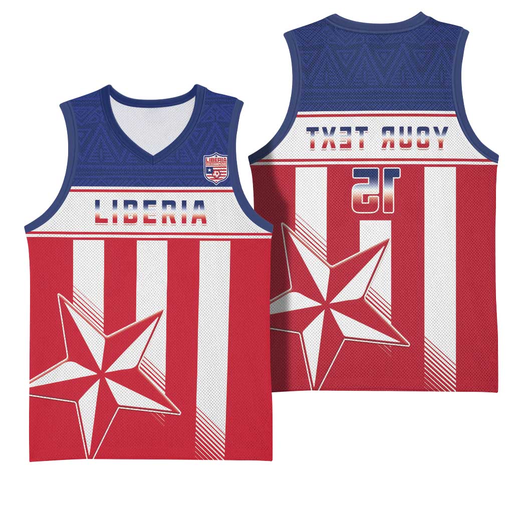 Custom Liberia Football Basketball Jersey Sporty Style - African Pride