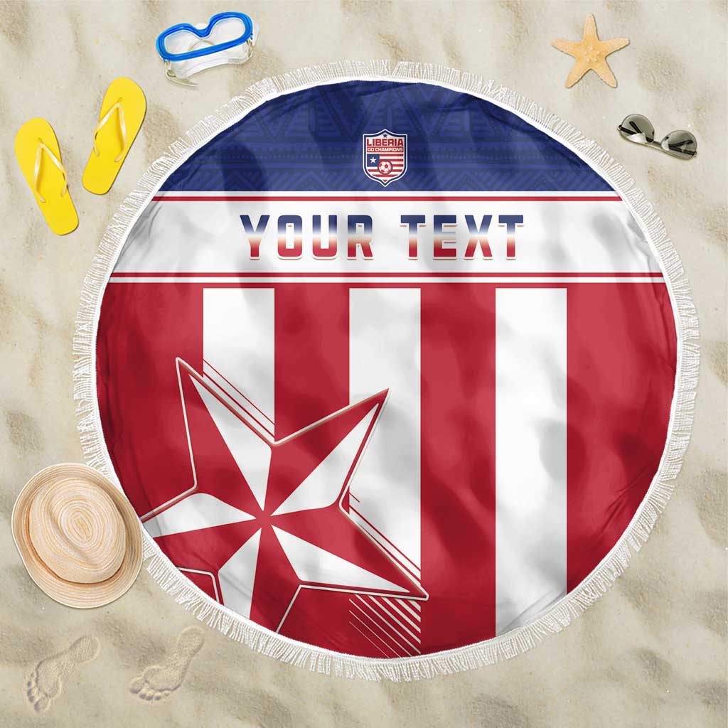 Custom Liberia Football Beach Blanket Sporty Style