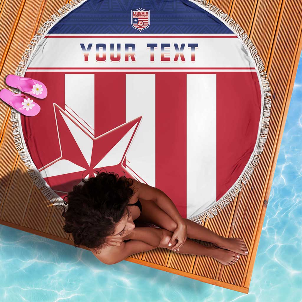 Custom Liberia Football Beach Blanket Sporty Style