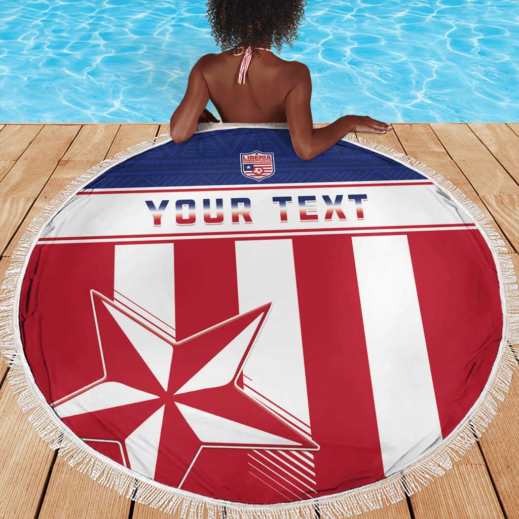 Custom Liberia Football Beach Blanket Sporty Style