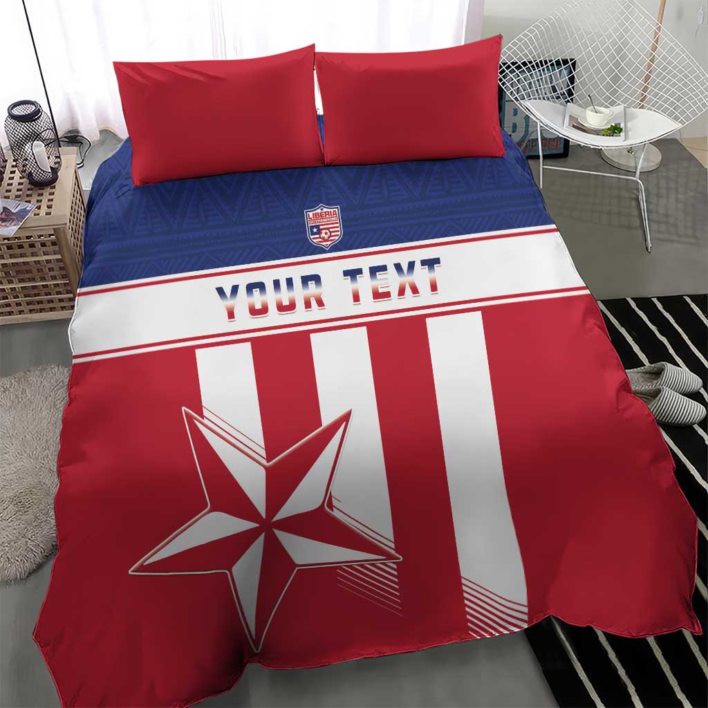 Custom Liberia Football Bedding Set Sporty Style