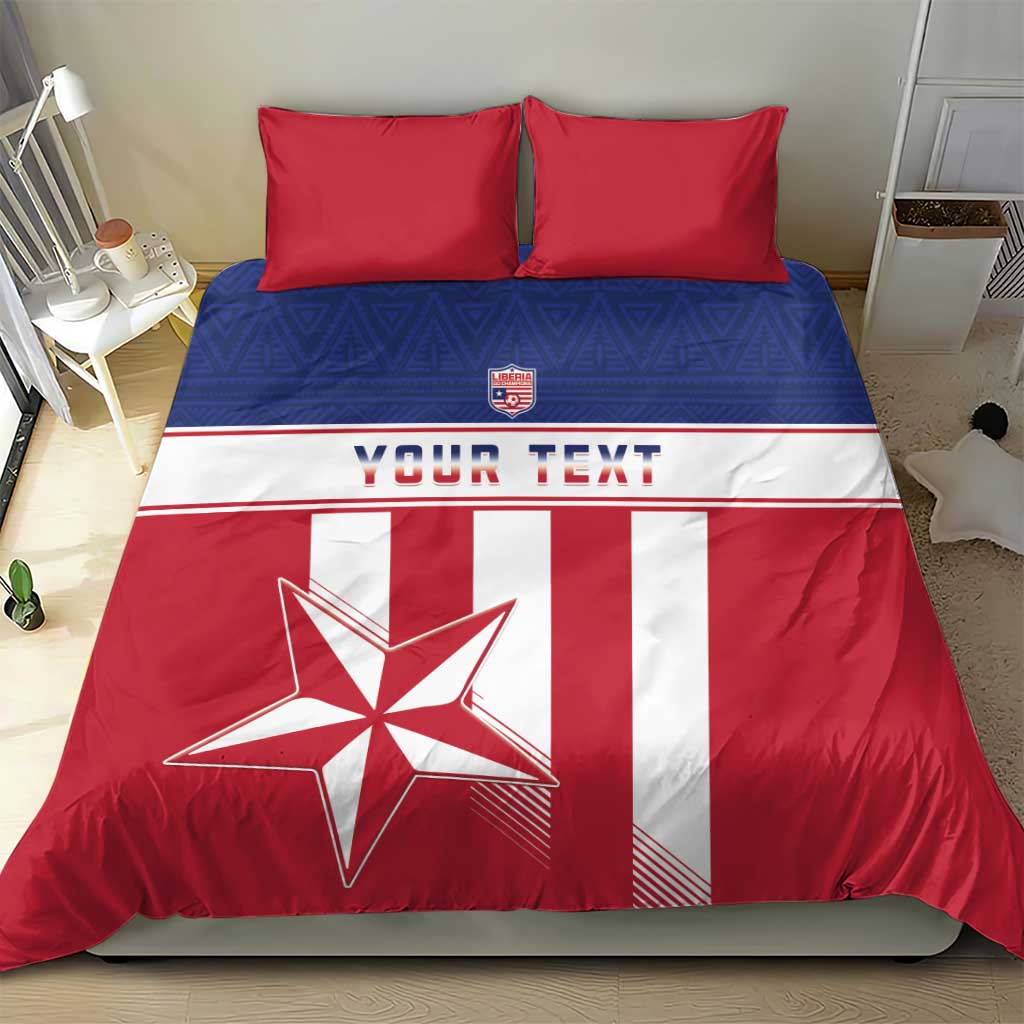 Custom Liberia Football Bedding Set Sporty Style