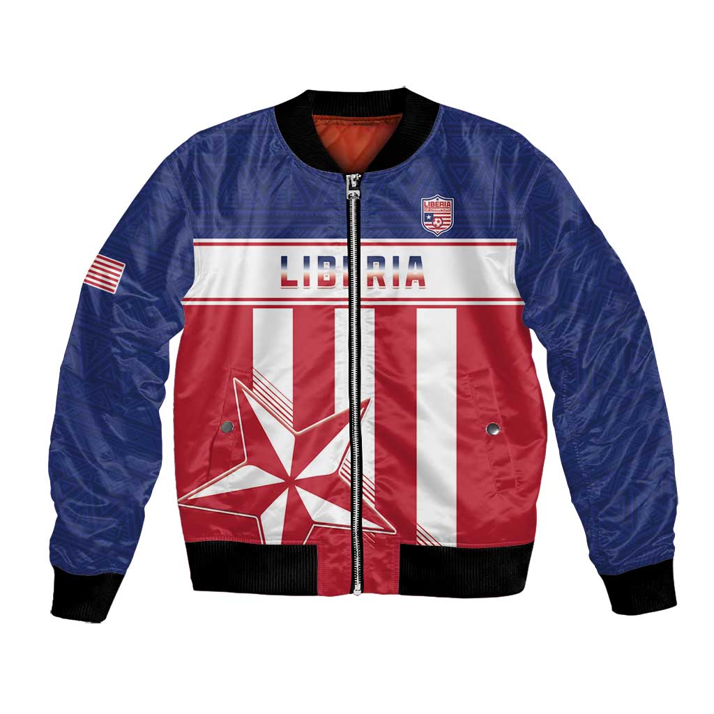 Custom Liberia Football Bomber Jacket Sporty Style