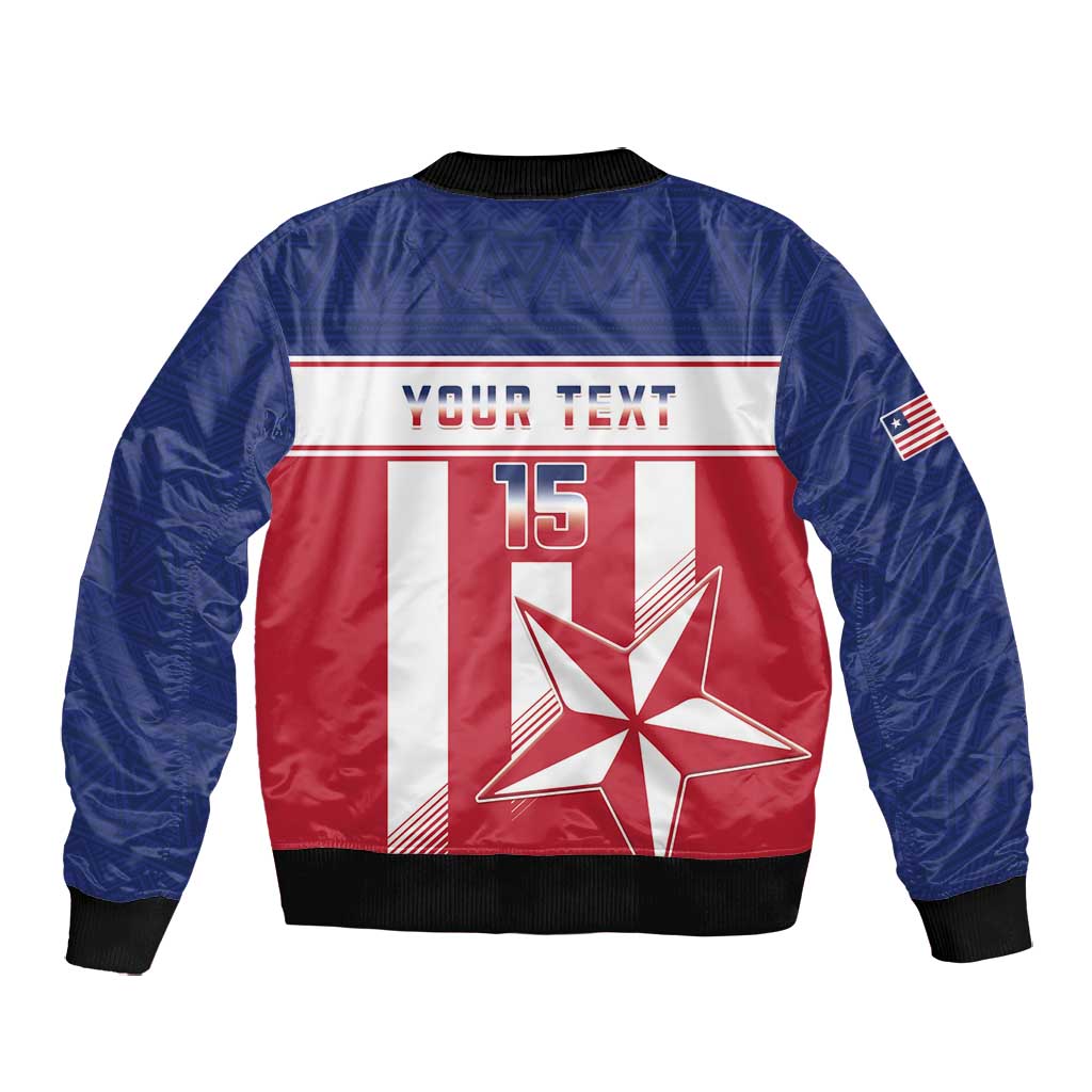 Custom Liberia Football Bomber Jacket Sporty Style