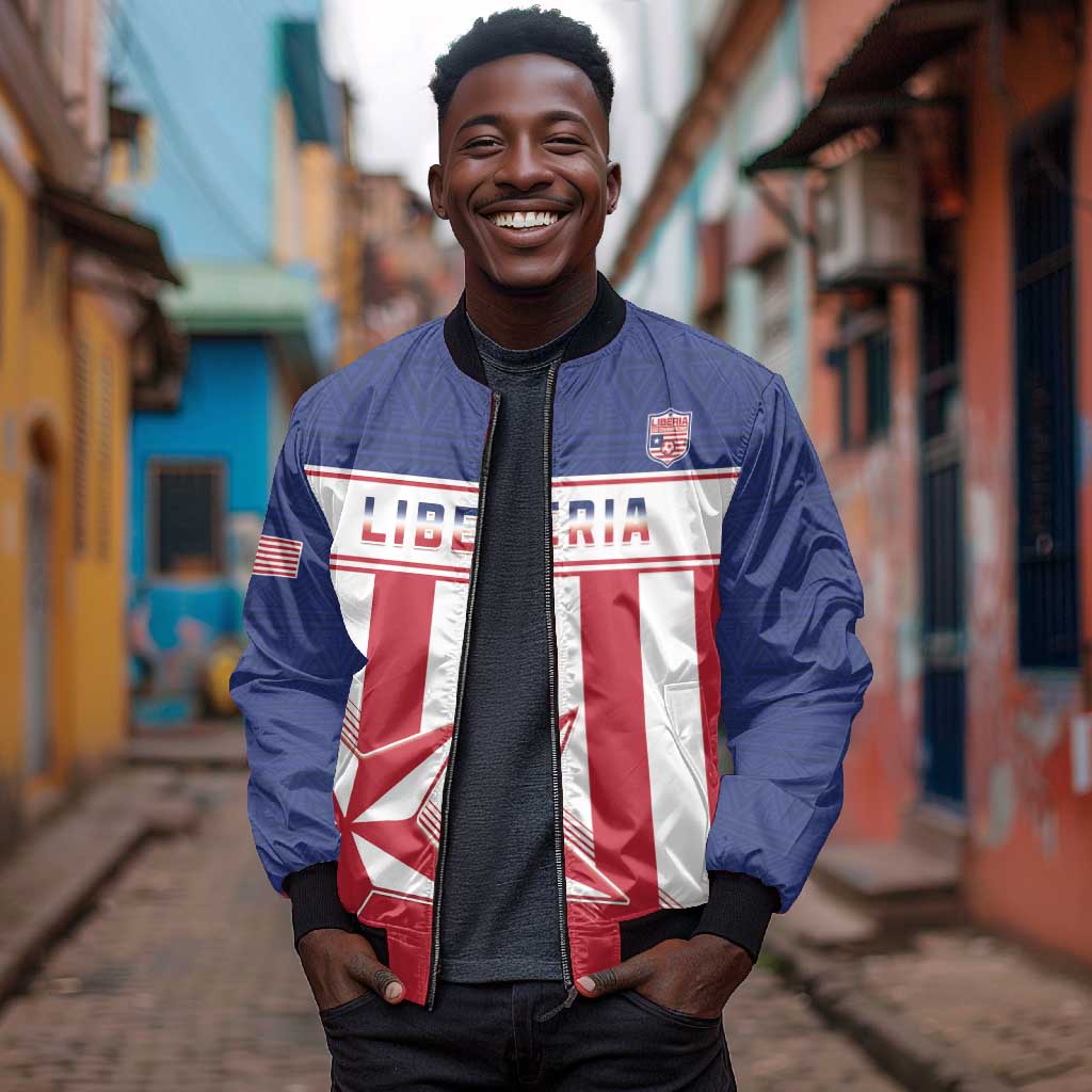 Custom Liberia Football Bomber Jacket Sporty Style