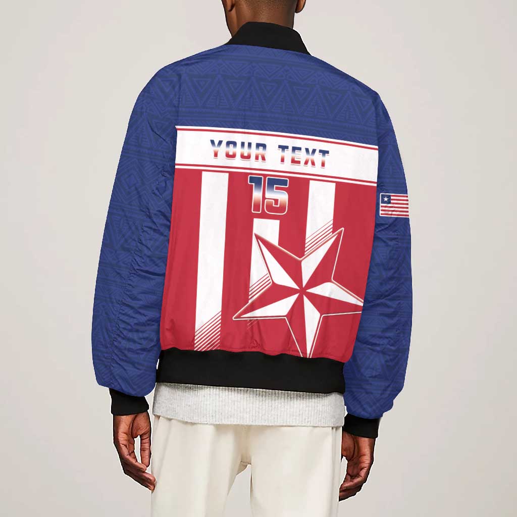 Custom Liberia Football Bomber Jacket Sporty Style