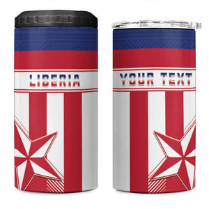 Custom Liberia Football 4 in 1 Can Cooler Tumbler Sporty Style