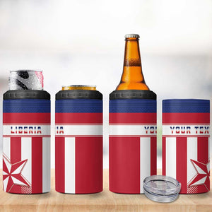 Custom Liberia Football 4 in 1 Can Cooler Tumbler Sporty Style