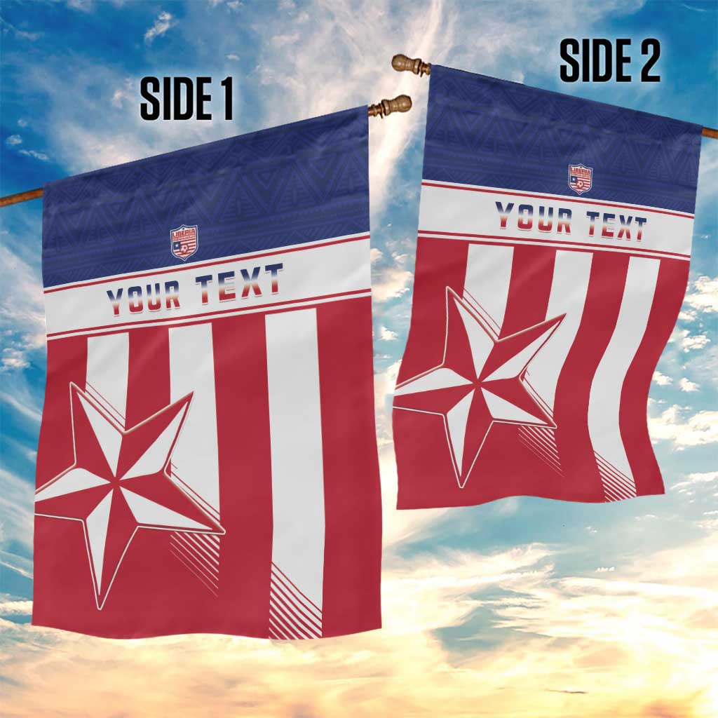 Custom Liberia Football Garden Flag Sporty Style