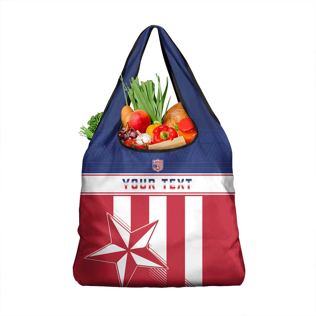Custom Liberia Football Grocery Bag Sporty Style