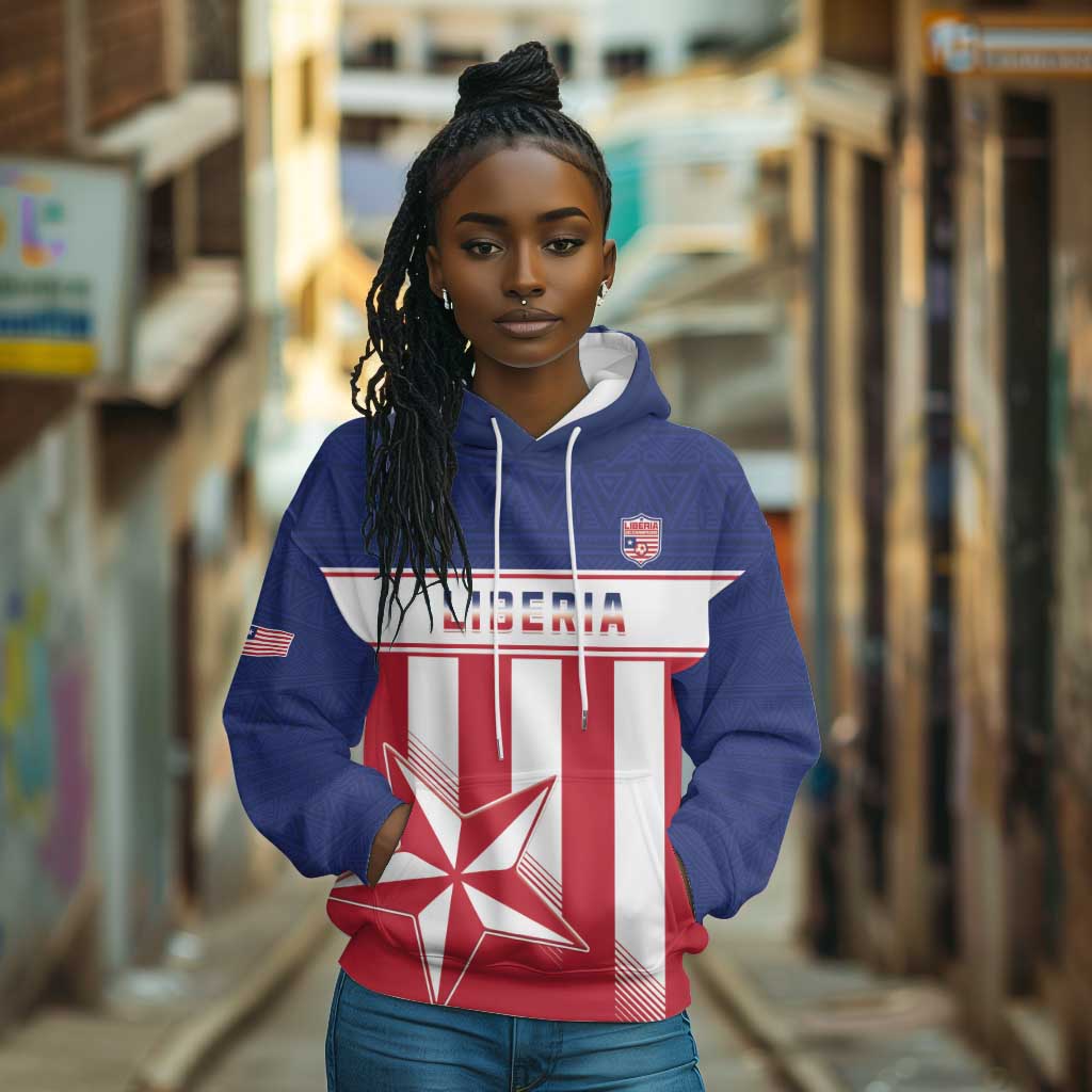 Custom Liberia Football Hoodie Sporty Style