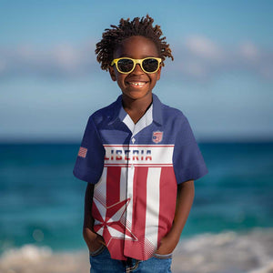 Custom Liberia Football Kid Hawaiian Shirt Sporty Style