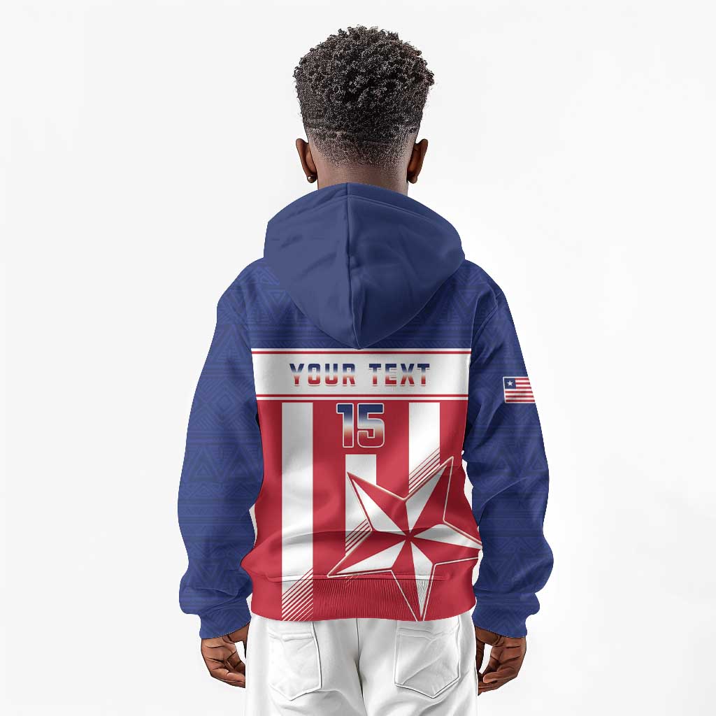 Custom Liberia Football Kid Hoodie Sporty Style