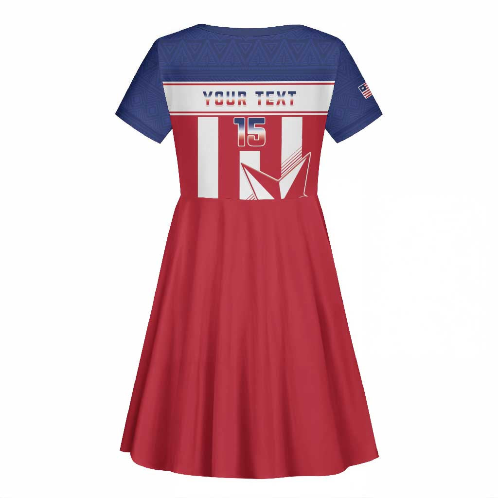 Custom Liberia Football Kid Short Sleeve Dress Sporty Style