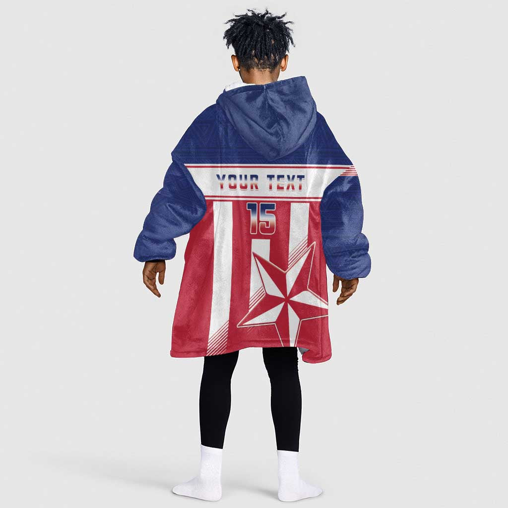 Custom Liberia Football Kid Wearable Blanket Hoodie Sporty Style