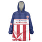 Custom Liberia Football Kid Wearable Blanket Hoodie Sporty Style