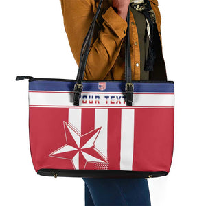 Custom Liberia Football Leather Tote Bag Sporty Style