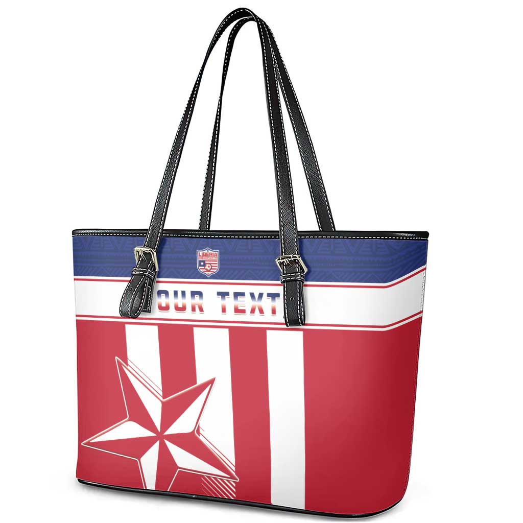 Custom Liberia Football Leather Tote Bag Sporty Style