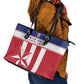 Custom Liberia Football Leather Tote Bag Sporty Style