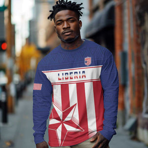Custom Liberia Football Long Sleeve Shirt Sporty Style