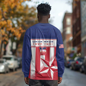 Custom Liberia Football Long Sleeve Shirt Sporty Style