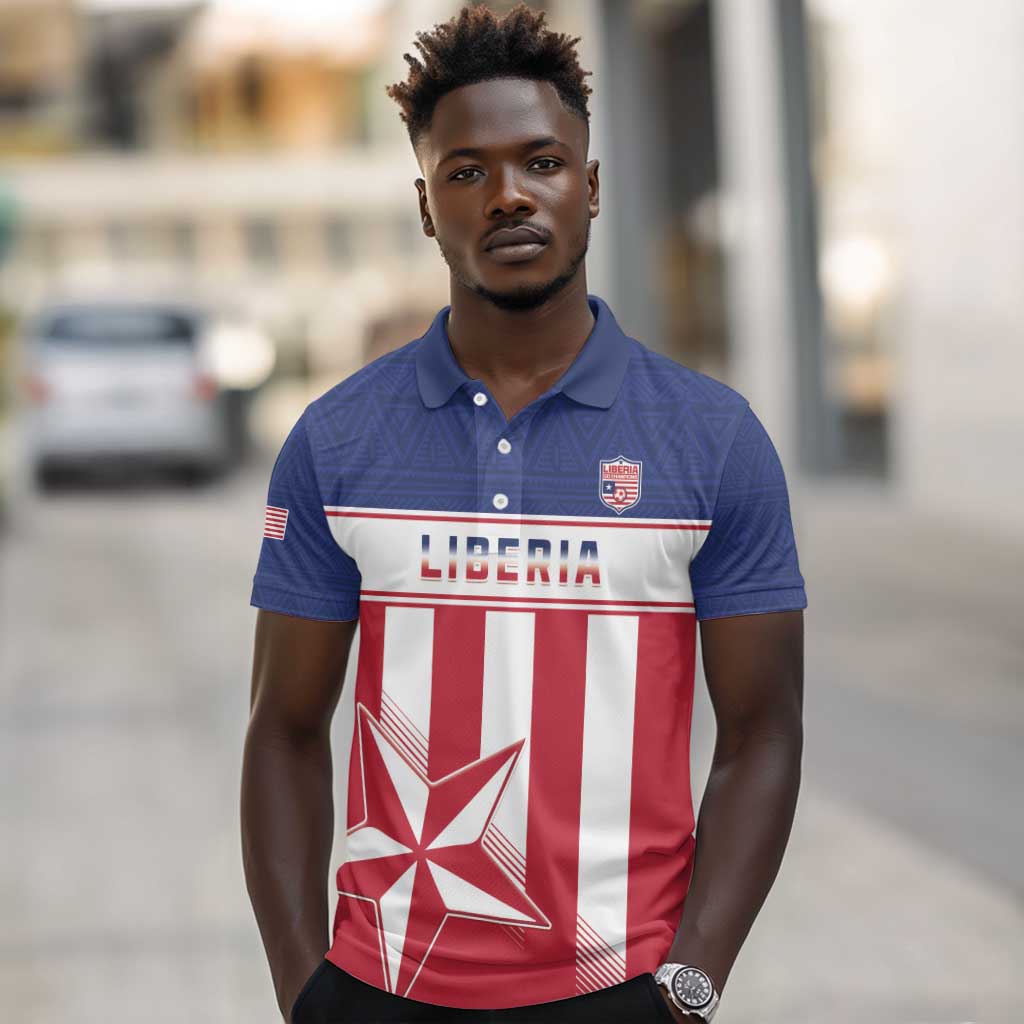 Custom Liberia Football Polo Shirt Sporty Style