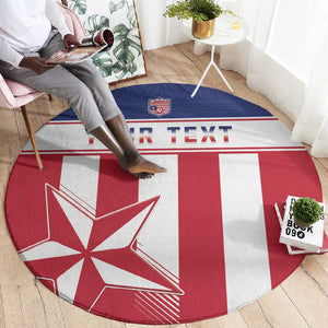 Custom Liberia Football Round Carpet Sporty Style