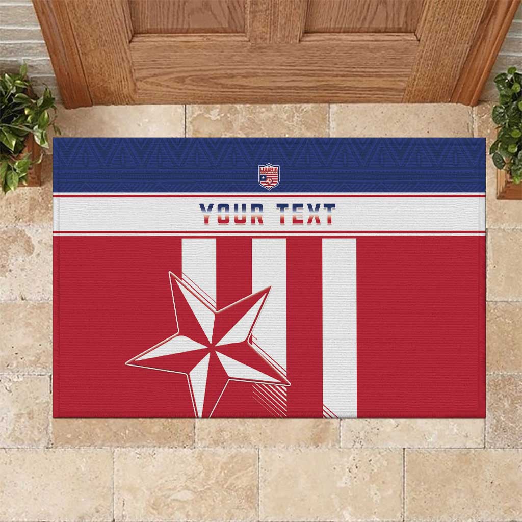 Custom Liberia Football Rubber Doormat Sporty Style