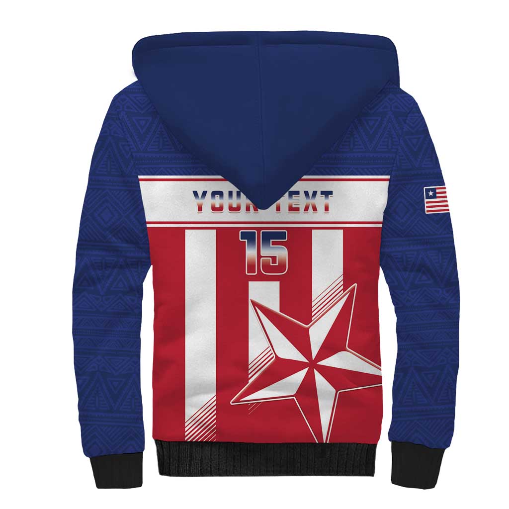 Custom Liberia Football Sherpa Hoodie Sporty Style
