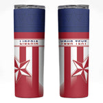 Custom Liberia Football Skinny Tumbler Sporty Style