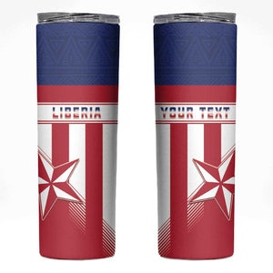 Custom Liberia Football Skinny Tumbler Sporty Style