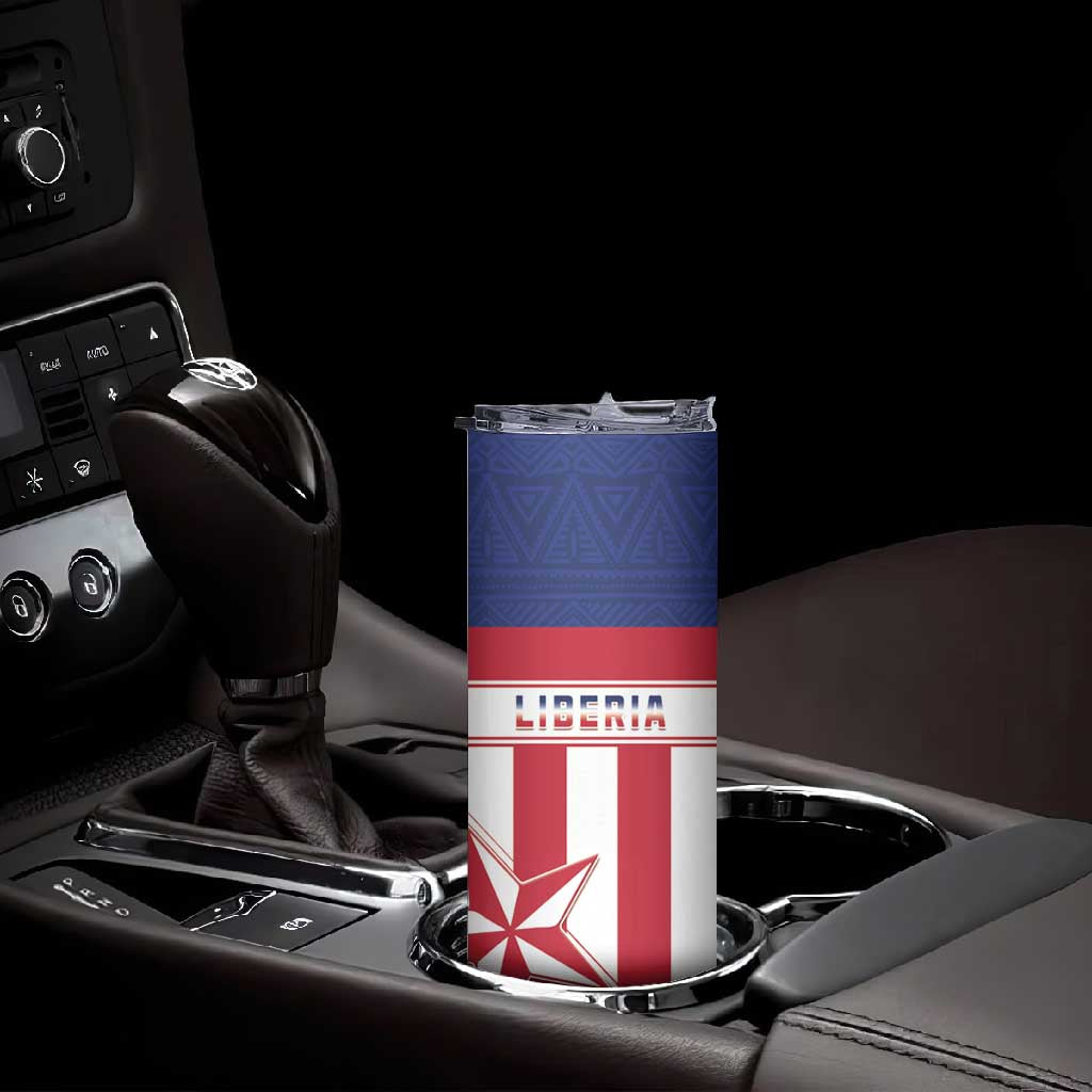 Custom Liberia Football Skinny Tumbler Sporty Style