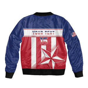 Custom Liberia Football Sleeve Zip Bomber Jacket Sporty Style