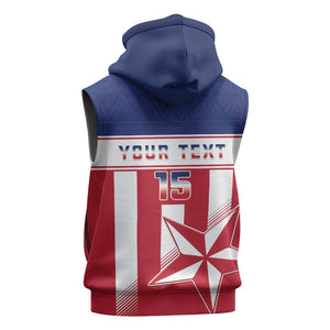 Custom Liberia Football Sleeveless Hoodie Sporty Style - African Pride