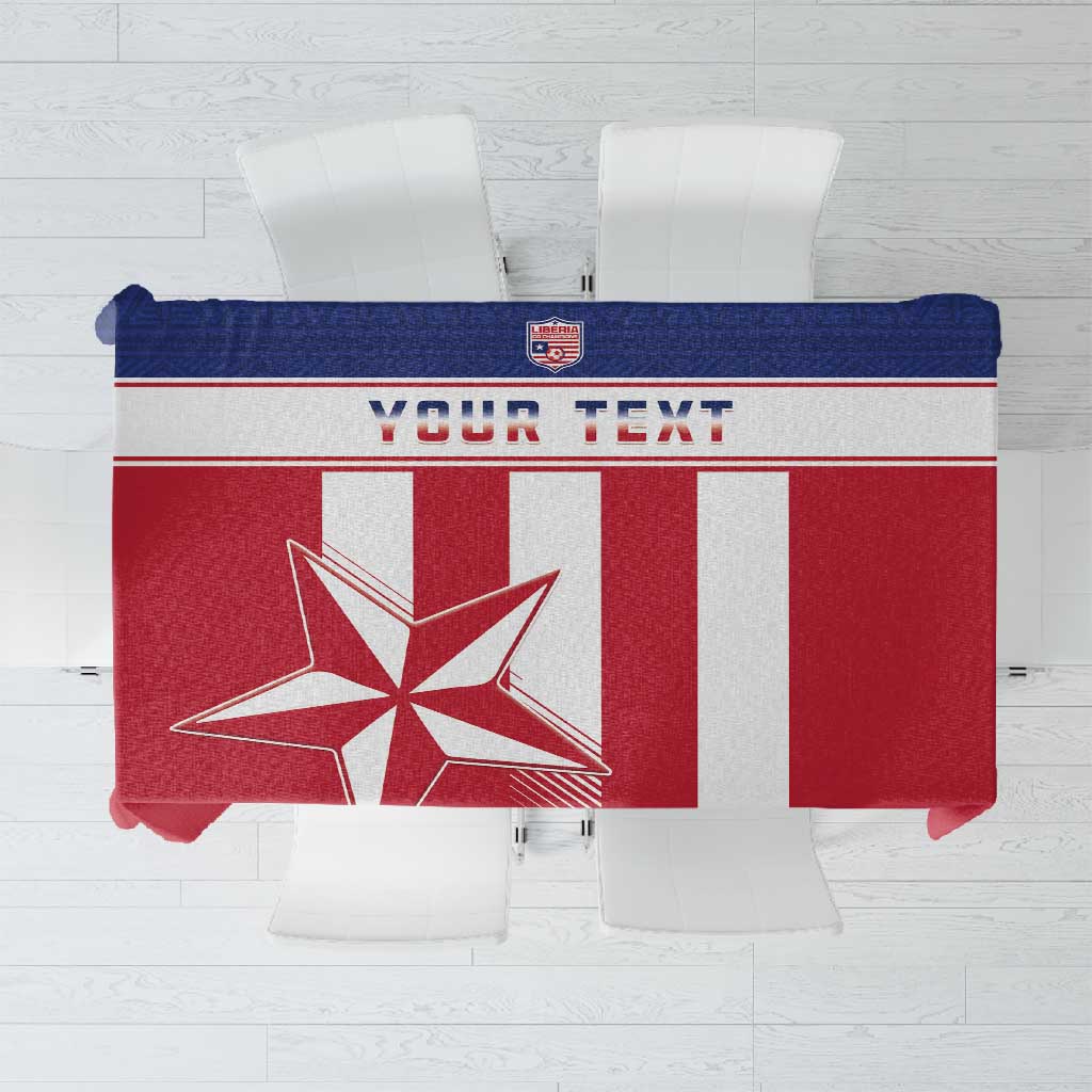 Custom Liberia Football Tablecloth Sporty Style
