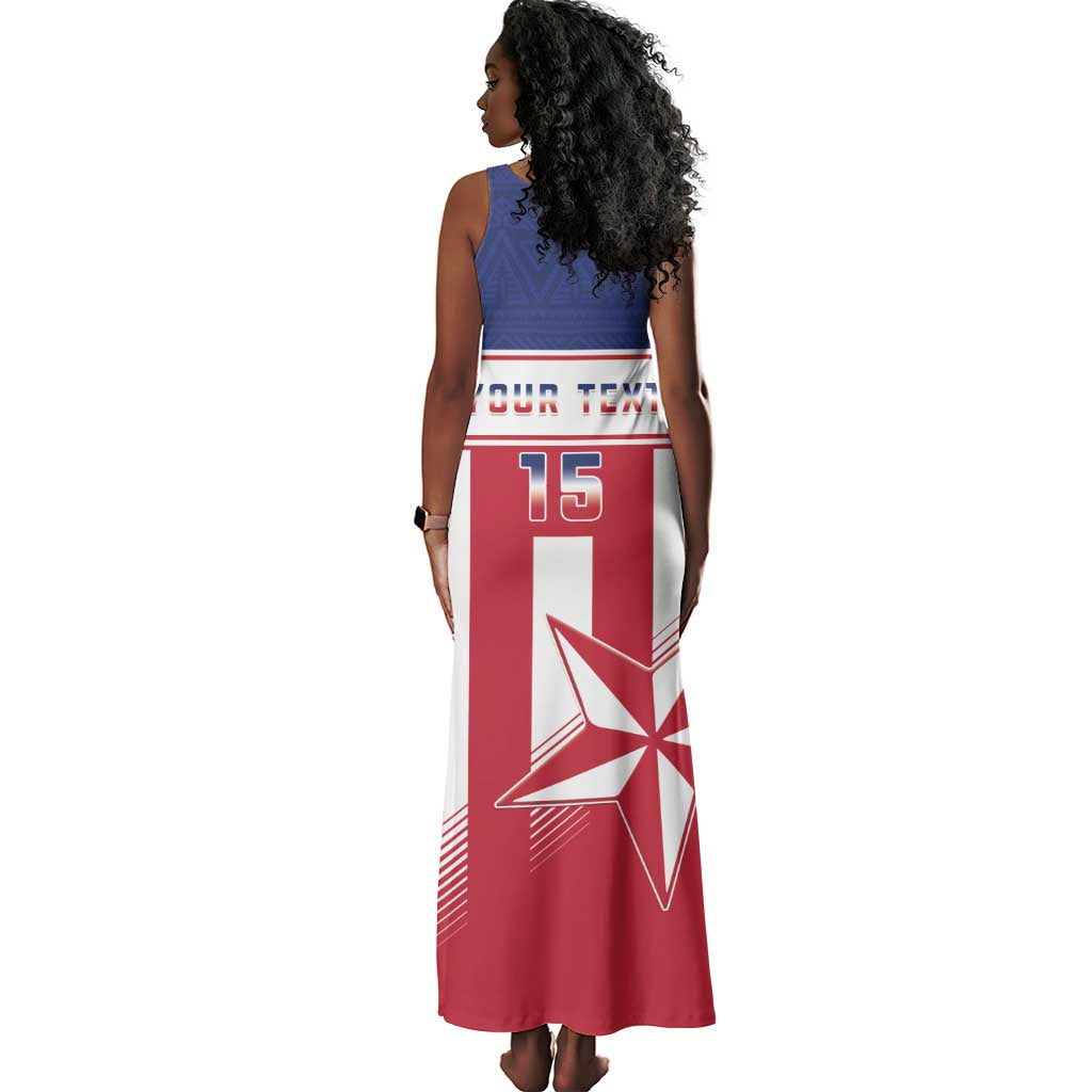 Custom Liberia Football Tank Maxi Dress Sporty Style
