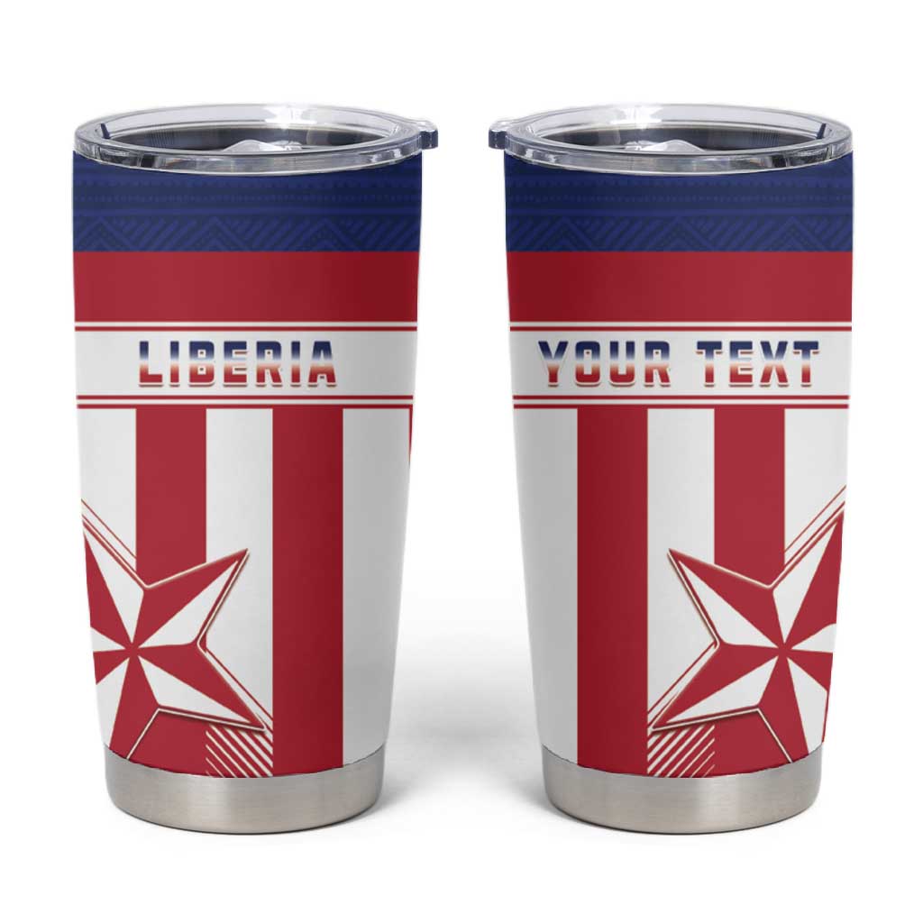 Custom Liberia Football Tumbler Cup Sporty Style