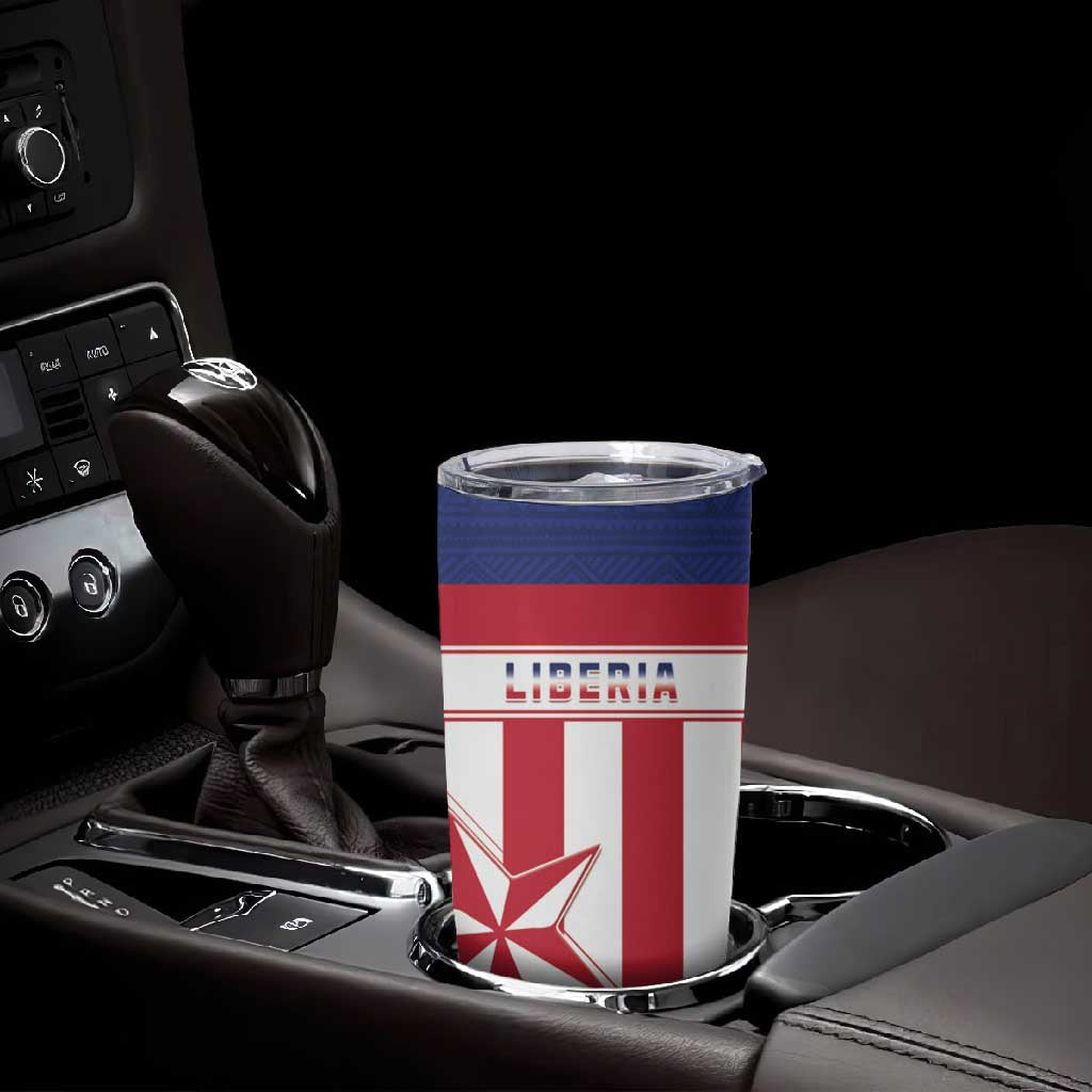 Custom Liberia Football Tumbler Cup Sporty Style